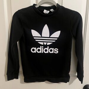 Adidas Kids Black and White Logo Sweatshirt